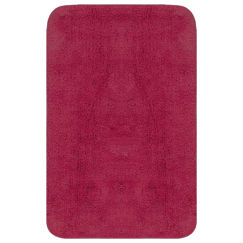 vidaXL Badematten-Set 3-tlg. Stoff Fuchsia