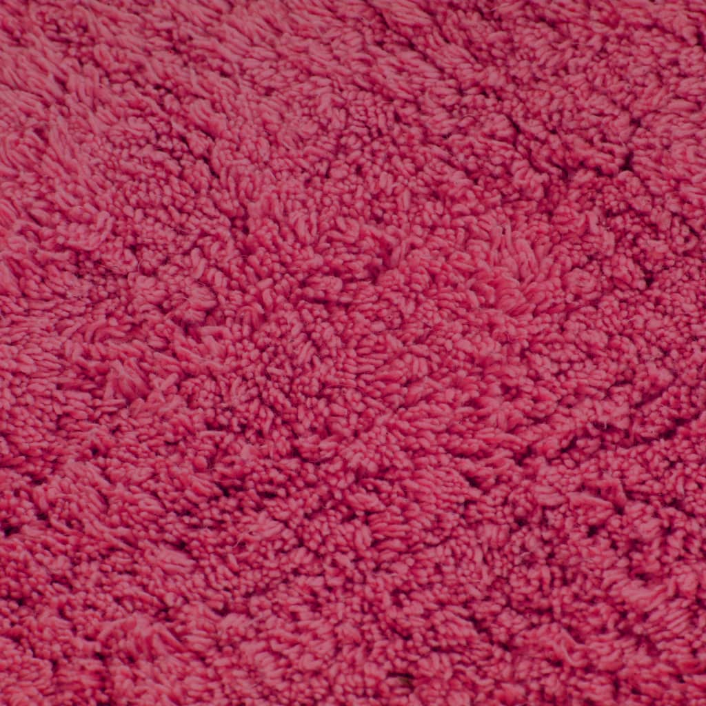 vidaXL Badematten-Set 3-tlg. Stoff Fuchsia