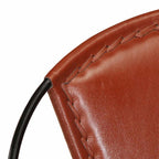 vidaXL Stuhl Braun Echtleder
