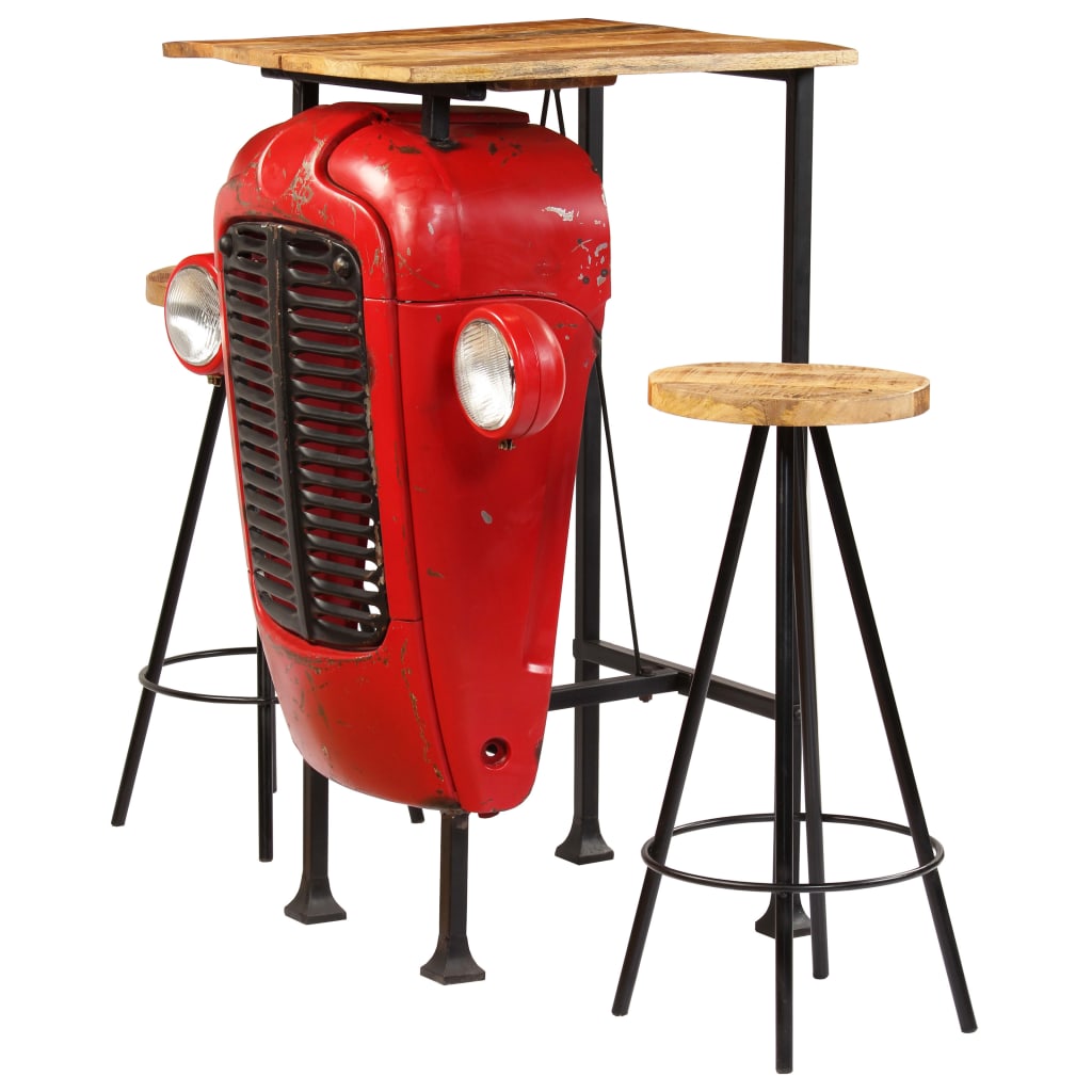 vidaXL Bar-Set 3-tlg. Massivholz Mango 60×60×107 cm