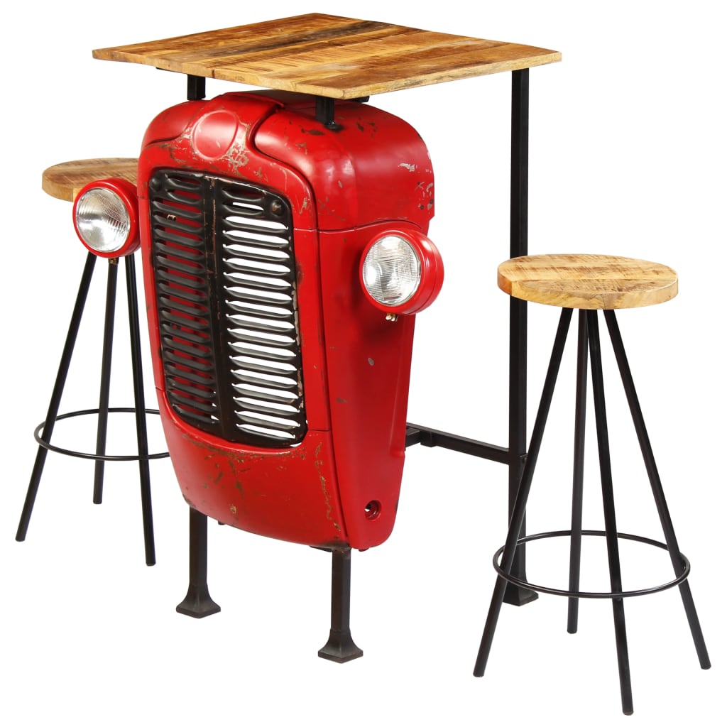 vidaXL Bar-Set 3-tlg. Massivholz Mango 60×60×107 cm