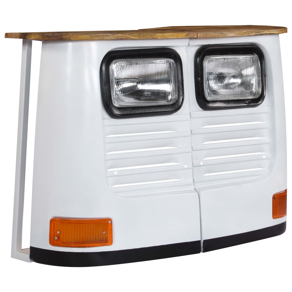 vidaXL LKW-Sideboard Massivholz Mango Weiß