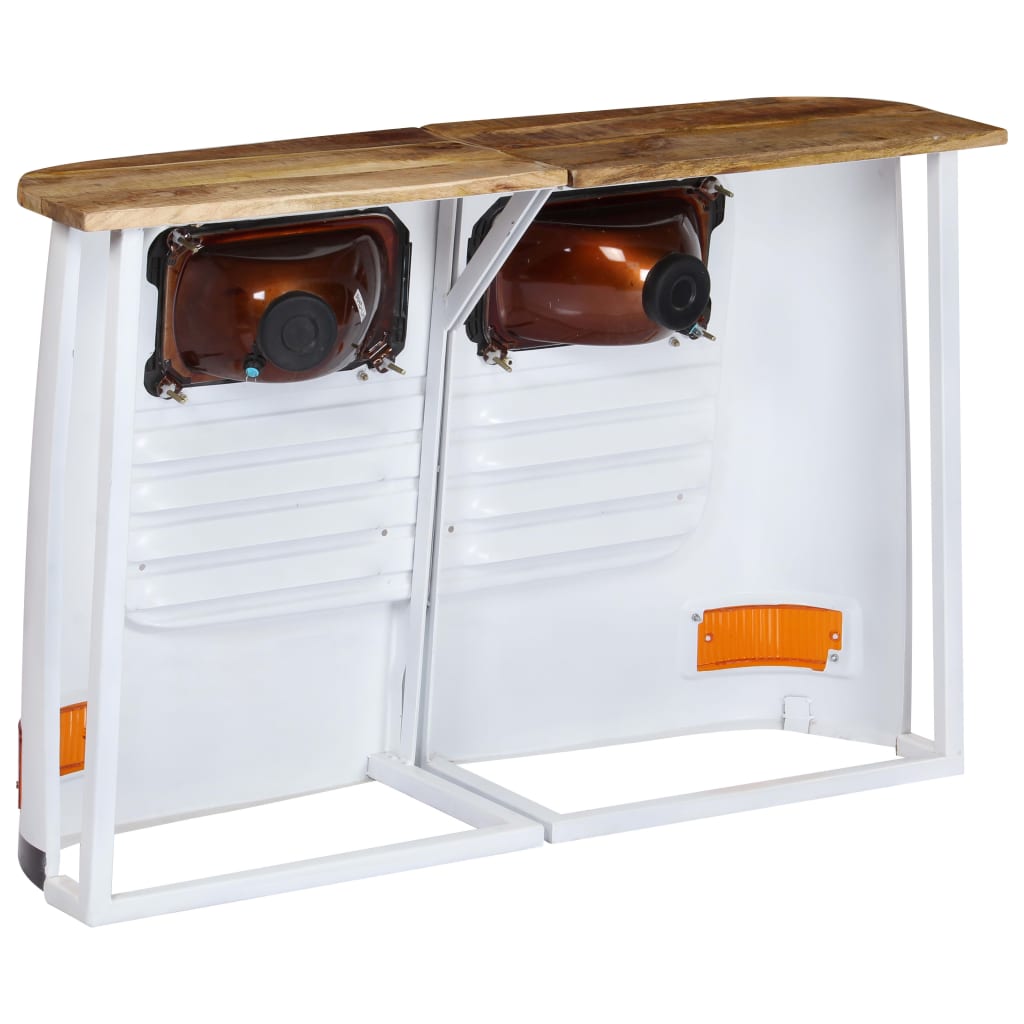 vidaXL LKW-Sideboard Massivholz Mango Weiß
