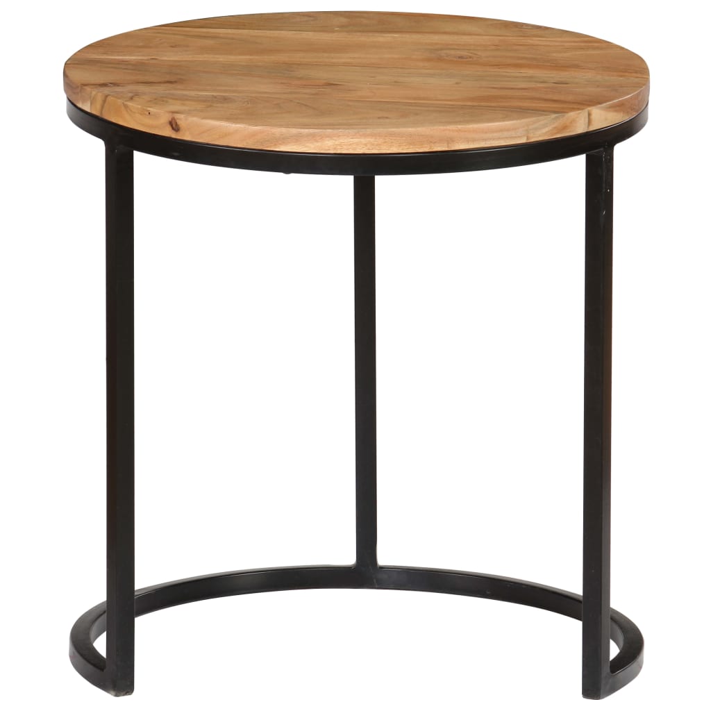 vidaXL Couchtisch-Set 3-teilig Akazienholz Massiv