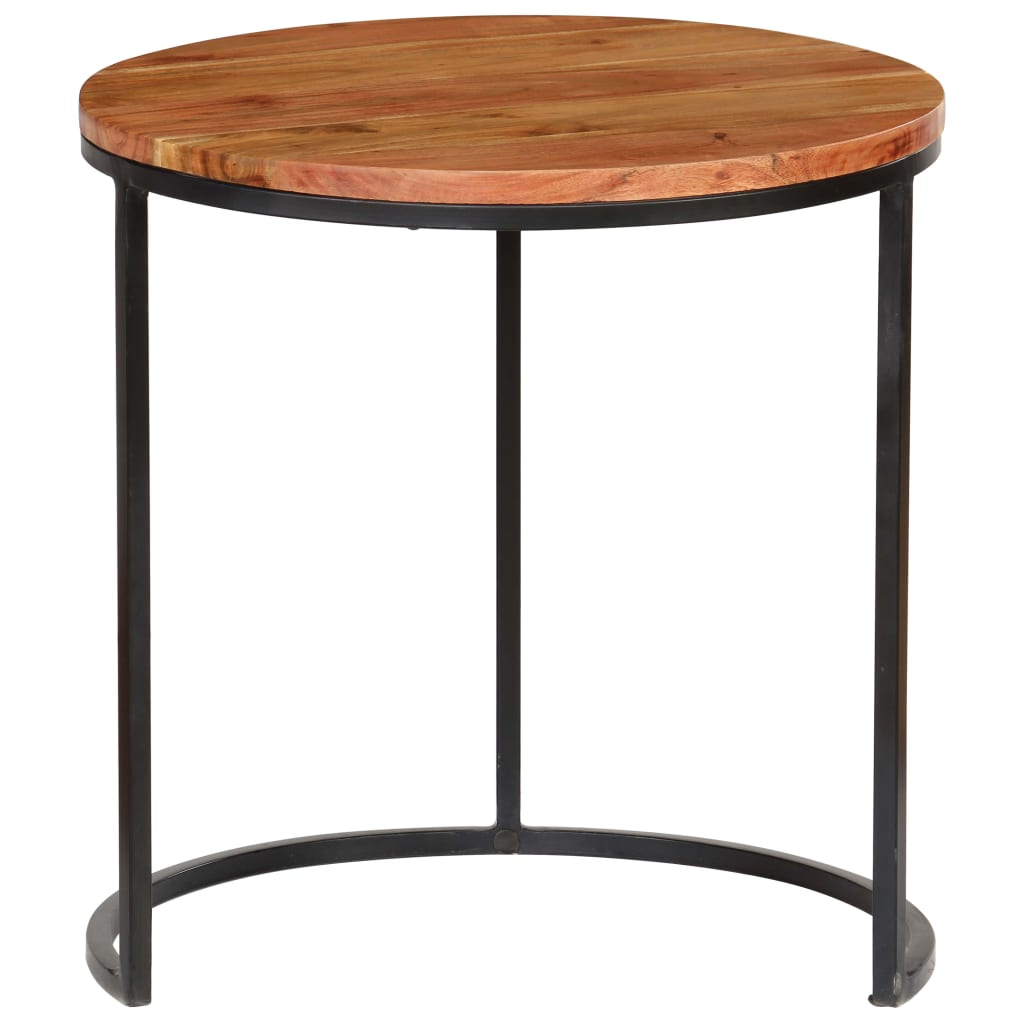 vidaXL Couchtisch-Set 3-teilig Akazienholz Massiv