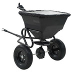 vidaXL Handstreuwagen Salzstreuer zum Ziehen PVC Stahl 125x74x79cm 45L