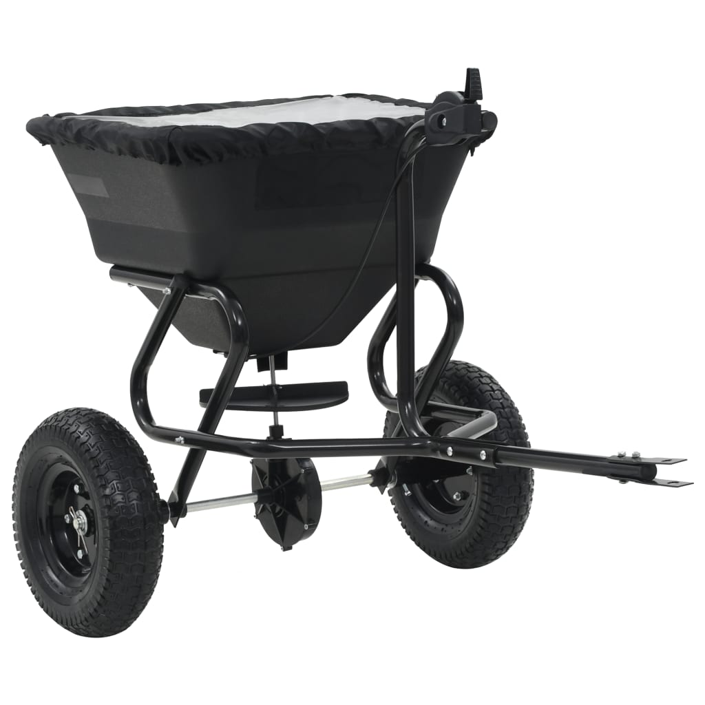 vidaXL Handstreuwagen Salzstreuer zum Ziehen PVC Stahl 125x74x79cm 45L