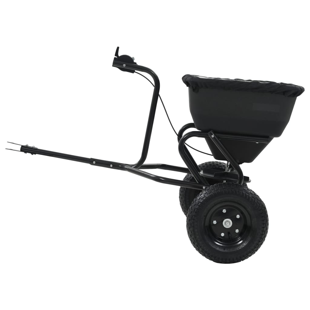 vidaXL Handstreuwagen Salzstreuer zum Ziehen PVC Stahl 125x74x79cm 45L