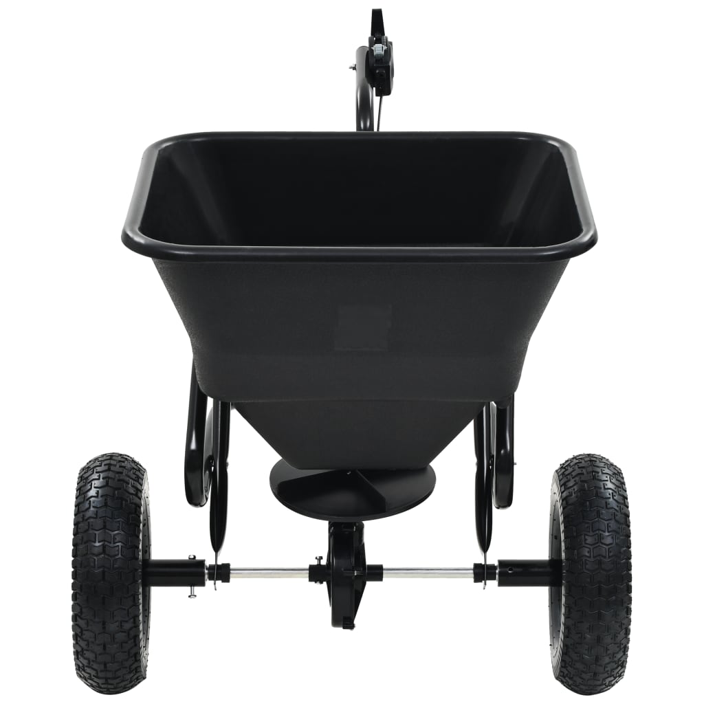 vidaXL Handstreuwagen Salzstreuer zum Ziehen PVC Stahl 125x74x79cm 45L