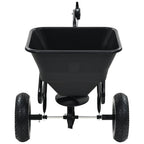 vidaXL Handstreuwagen Salzstreuer zum Ziehen PVC Stahl 125x74x79cm 45L