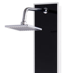 vidaXL Duschpaneel Glas 18×42,1×120 cm Schwarz