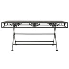 vidaXL Couchtisch Klappbar Vintage-Stil Metall 100x50x45 cm Schwarz