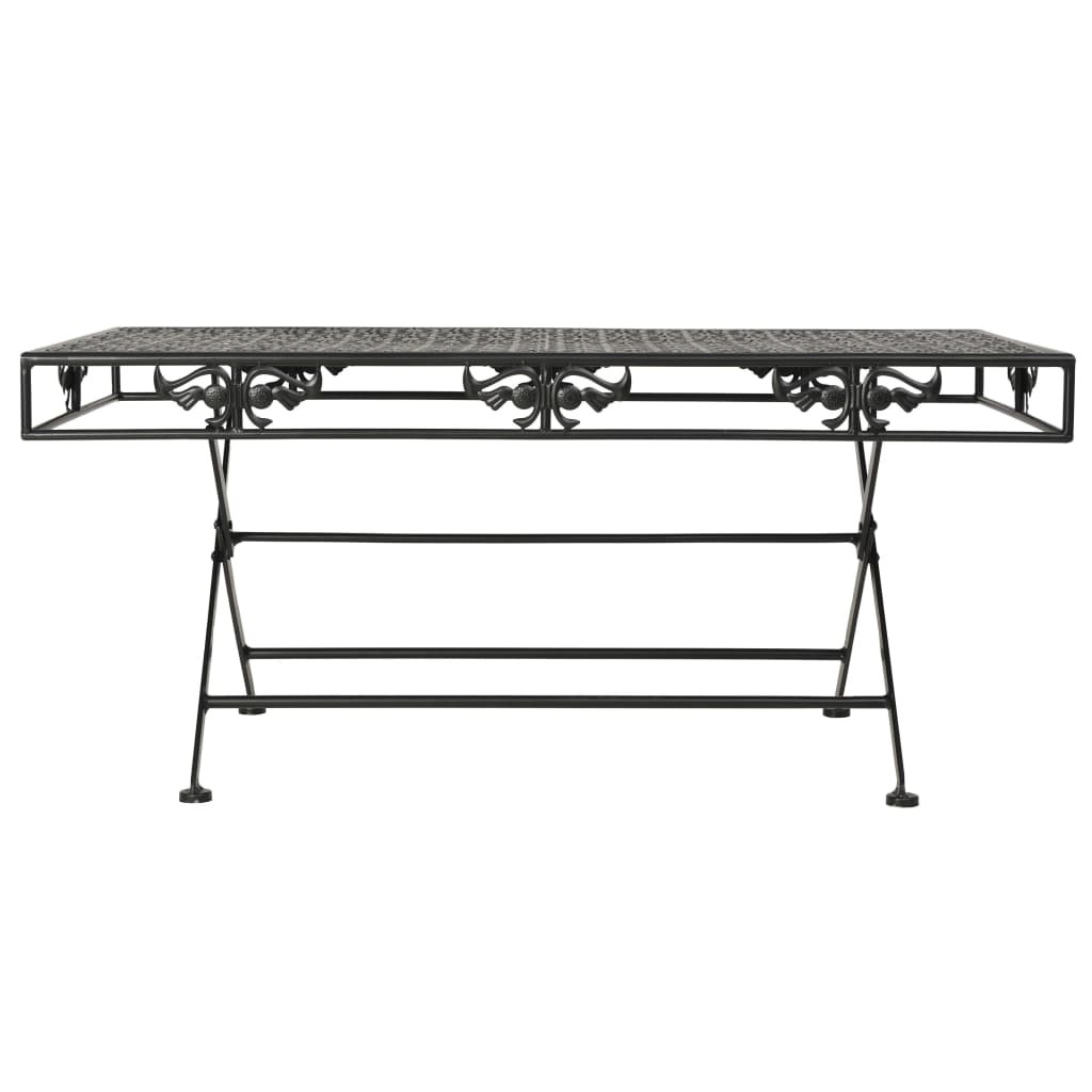 vidaXL Couchtisch Klappbar Vintage-Stil Metall 100x50x45 cm Schwarz