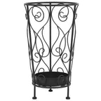 vidaXL Regenschirmständer Vintage-Stil Metall 26 x 46 cm Schwarz