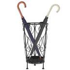 vidaXL Regenschirmständer Vintage-Stil Metall 26 x 46 cm Schwarz