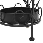 vidaXL Regenschirmständer Vintage-Stil Metall 26 x 46 cm Schwarz