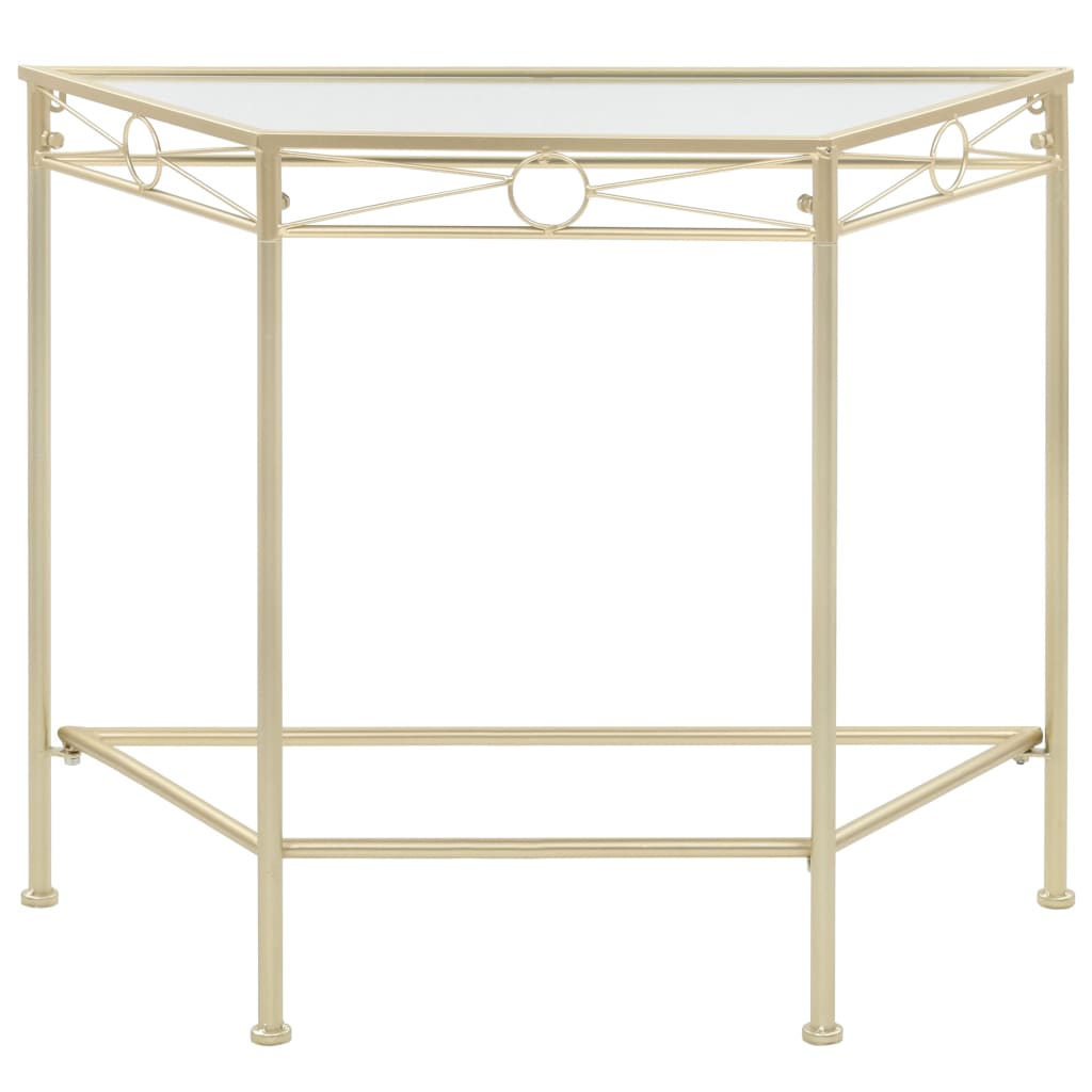 vidaXL Beistelltisch Vintage-Stil Metall 87x34x73 cm Gold