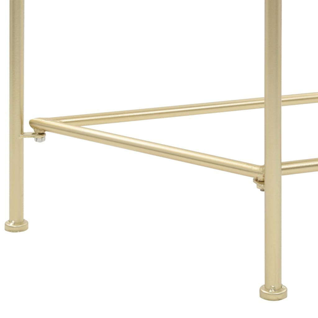 vidaXL Beistelltisch Vintage-Stil Metall 87x34x73 cm Gold