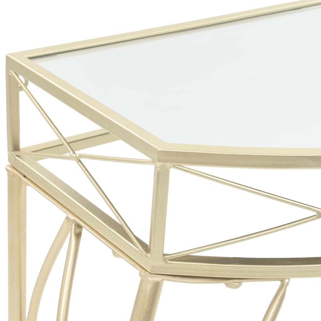 vidaXL Beistelltisch Französischer Stil Metall 82x39x76 cm Golden