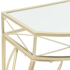vidaXL Beistelltisch Französischer Stil Metall 82x39x76 cm Golden
