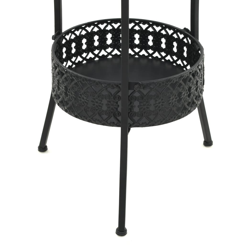 vidaXL Bistrotisch Schwarz 40x70cm Metall