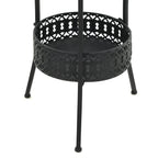 vidaXL Bistrotisch Schwarz 40x70cm Metall