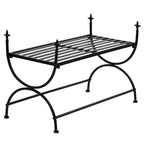vidaXL Bank Vintage-Stil Metall 83 x 42 x 55 cm Schwarz