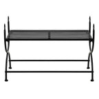 vidaXL Bank Vintage-Stil Metall 83 x 42 x 55 cm Schwarz