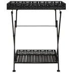 vidaXL Beistelltisch Klappbar Vintage Metall 58 x 35 x 72 cm Schwarz