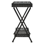 vidaXL Beistelltisch Klappbar Vintage Metall 58 x 35 x 72 cm Schwarz