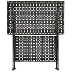 vidaXL Beistelltisch Klappbar Vintage Metall 58 x 35 x 72 cm Schwarz