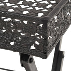 vidaXL Beistelltisch Klappbar Vintage Metall 58 x 35 x 72 cm Schwarz