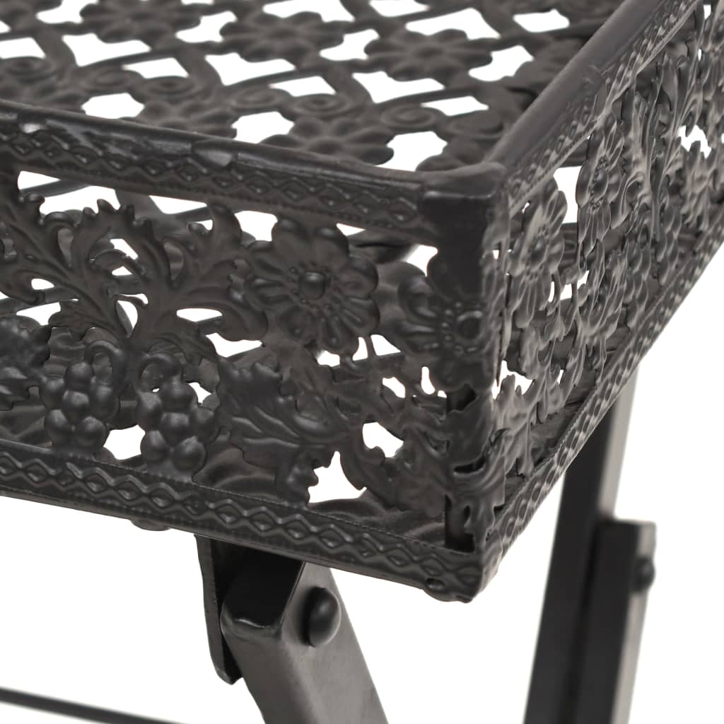 vidaXL Beistelltisch Klappbar Vintage Metall 58 x 35 x 72 cm Schwarz