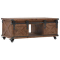 vidaXL Couchtisch Massivholz Tanne 91x51x38 cm Braun