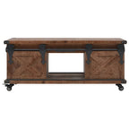 vidaXL Couchtisch Massivholz Tanne 91x51x38 cm Braun