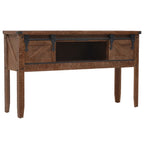 vidaXL Konsolentisch Tannenholz Massiv 131x35,5x75 cm Braun