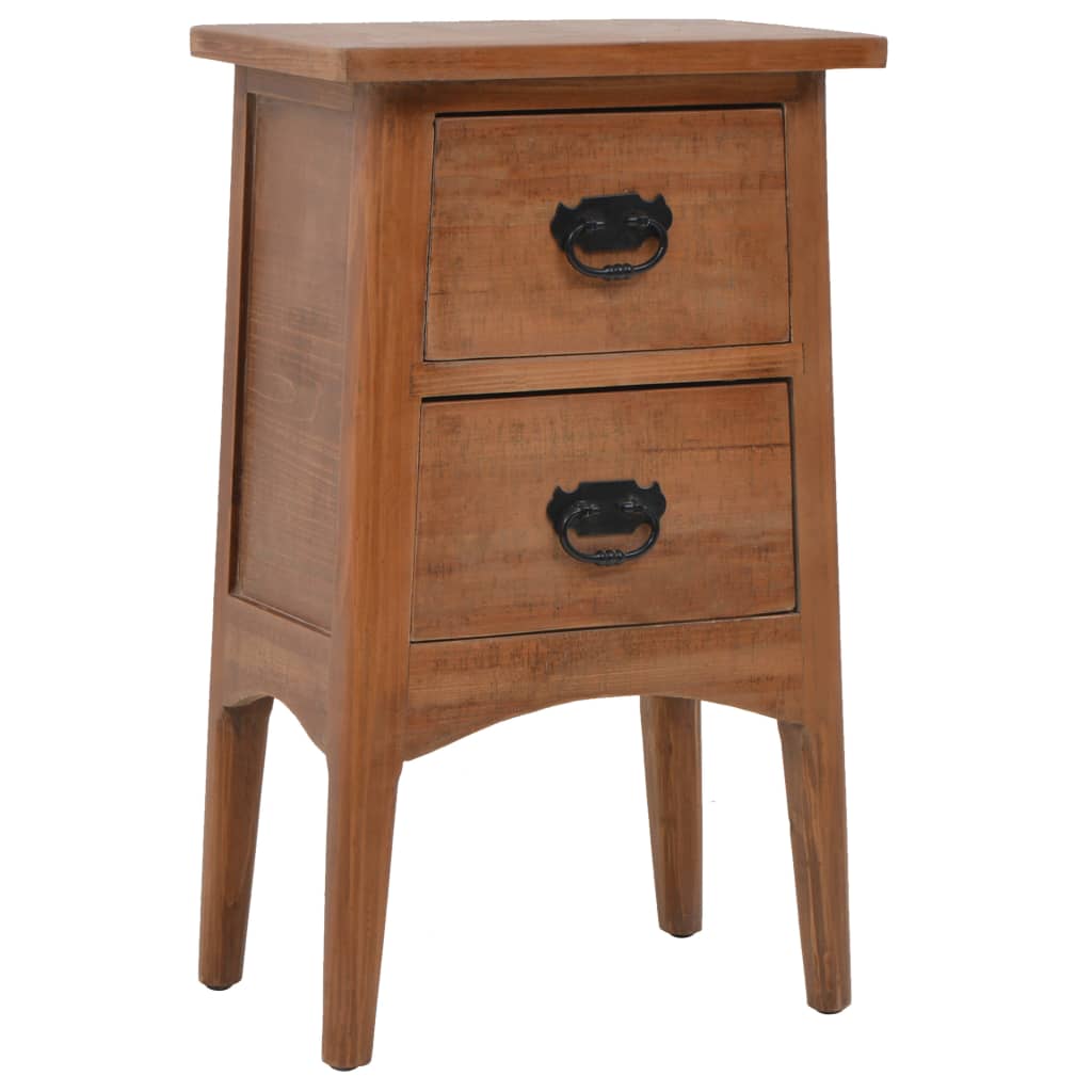 vidaXL Nachttisch Massivholz Tanne 40x29x68 cm Braun