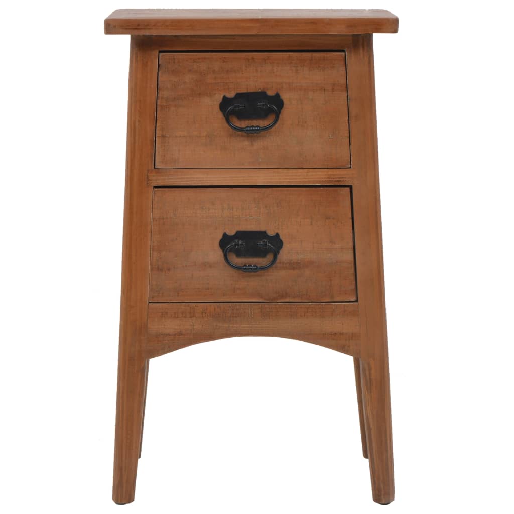 vidaXL Nachttisch Massivholz Tanne 40x29x68 cm Braun