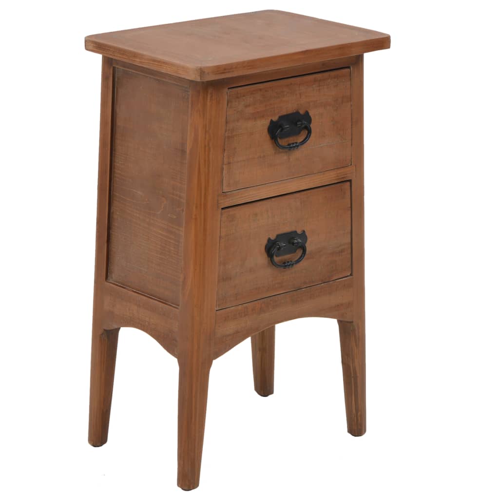 vidaXL Nachttisch Massivholz Tanne 40x29x68 cm Braun