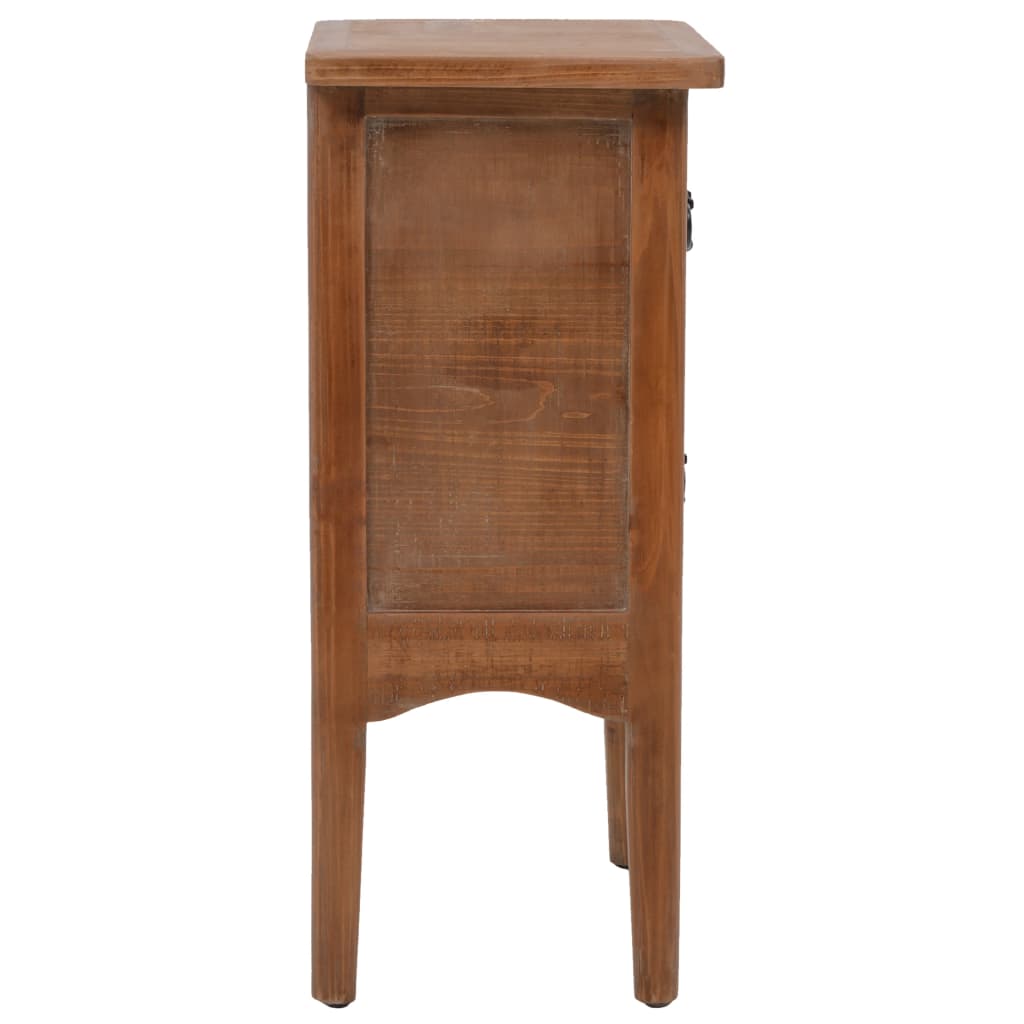 vidaXL Nachttisch Massivholz Tanne 40x29x68 cm Braun