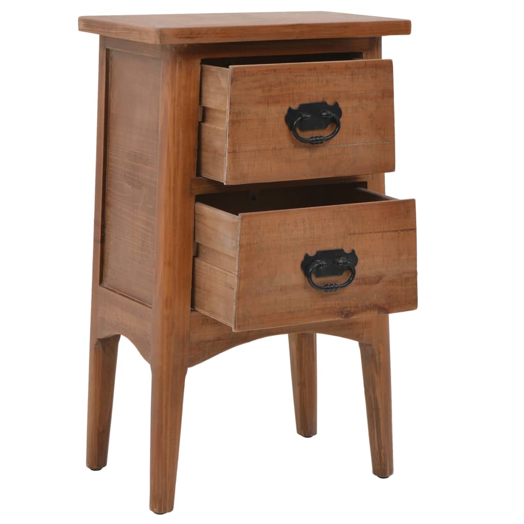 vidaXL Nachttisch Massivholz Tanne 40x29x68 cm Braun