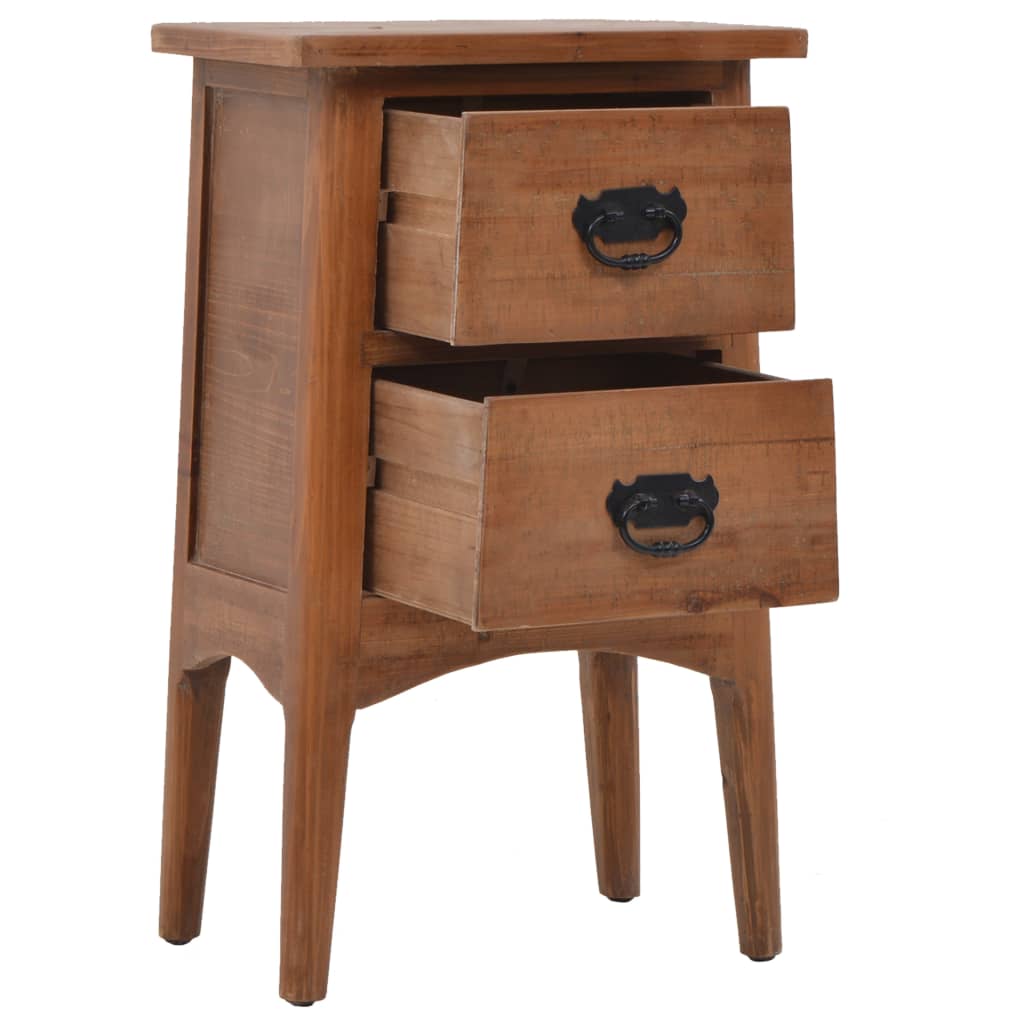 vidaXL Nachttisch Massivholz Tanne 40x29x68 cm Braun