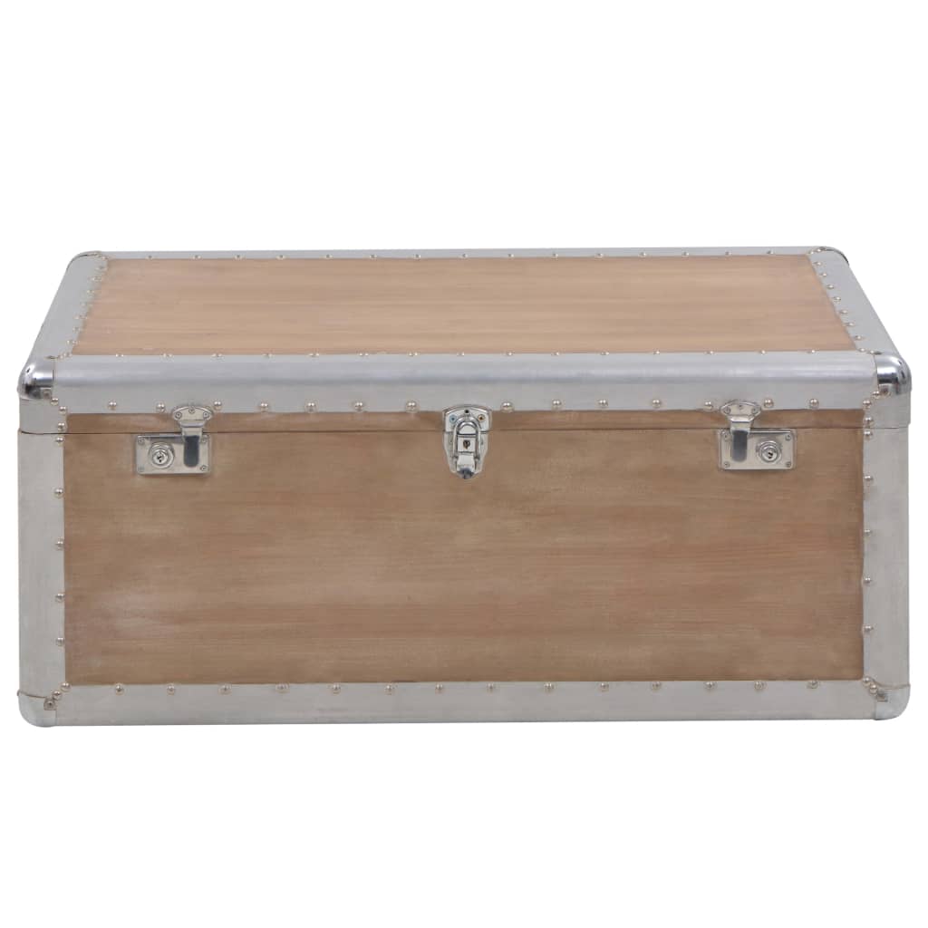 vidaXL Aufbewahrungsbox Tannenholz Massiv 91x52x40 cm Braun