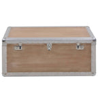 vidaXL Aufbewahrungsbox Tannenholz Massiv 91x52x40 cm Braun