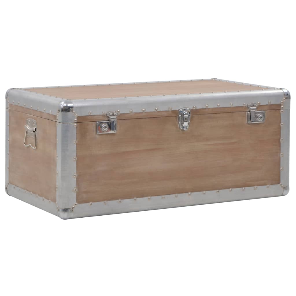 vidaXL Aufbewahrungsbox Tannenholz Massiv 91x52x40 cm Braun
