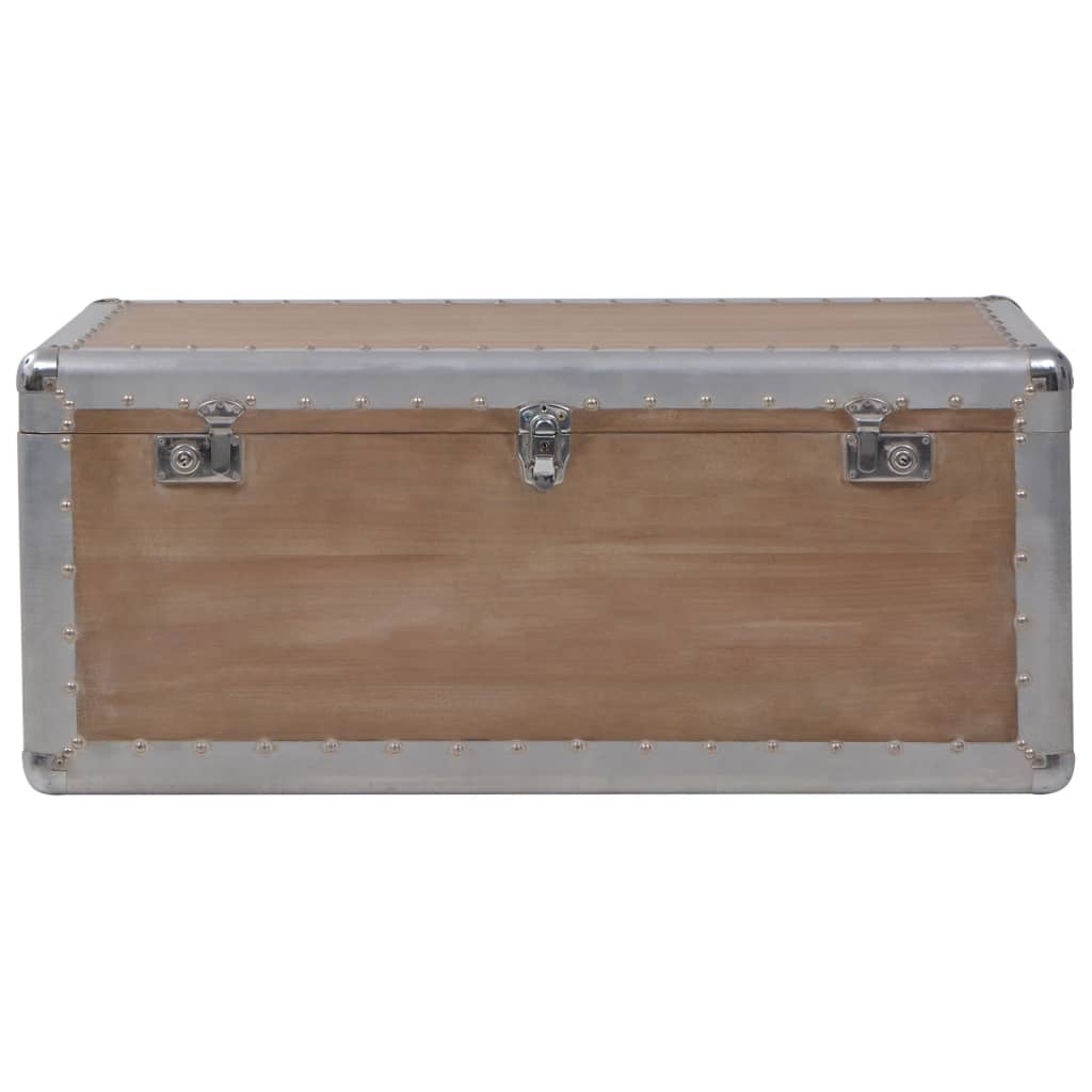 vidaXL Aufbewahrungsbox Tannenholz Massiv 91x52x40 cm Braun
