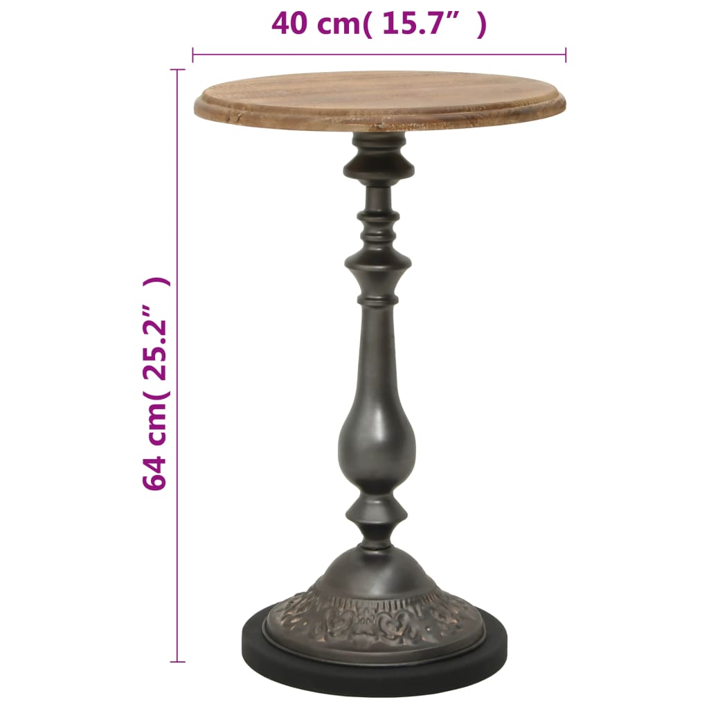 vidaXL Beistelltisch Tannenholz Massiv 40 x 64 cm Braun