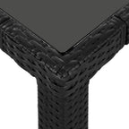 vidaXL 7-tlg. Garten-Essgruppe Poly Rattan Schwarz