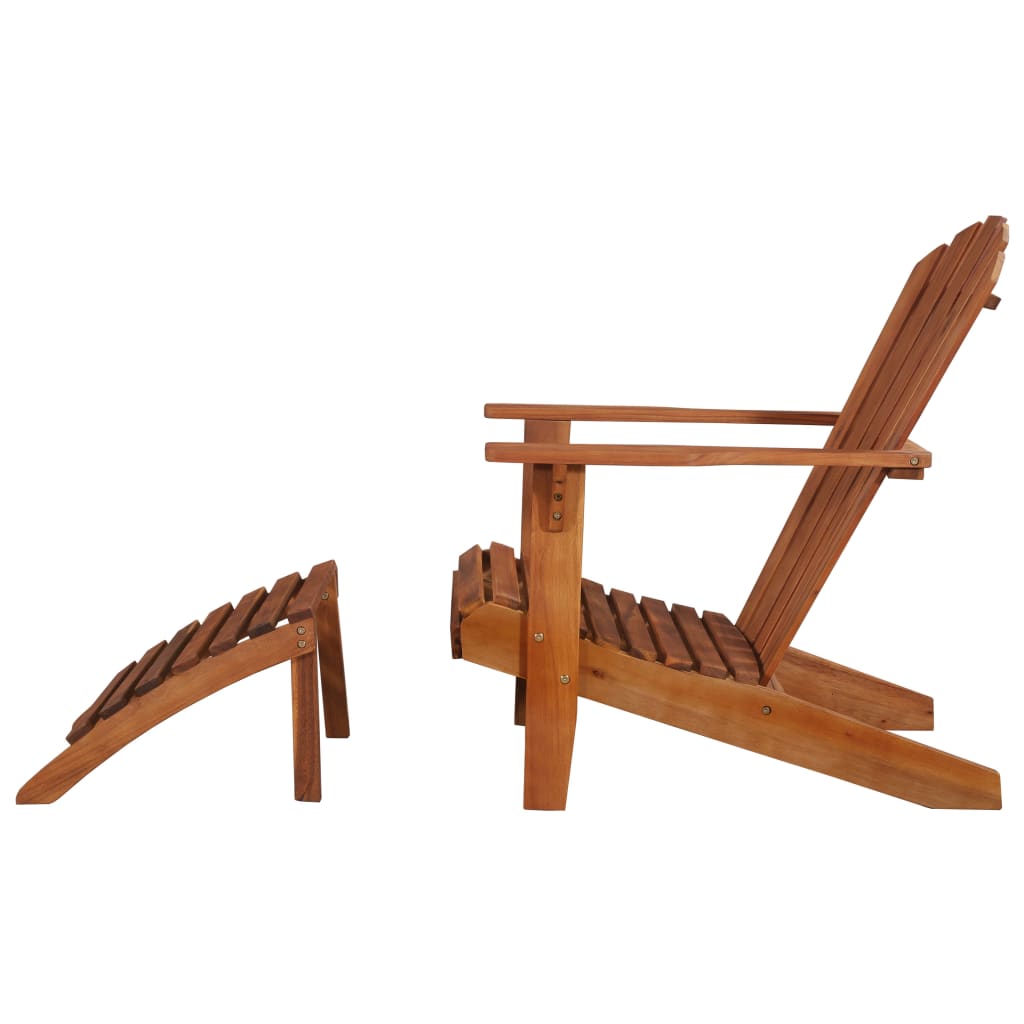 vidaXL Adirondack-Gartensessel mit Fußablage Akazie Massivholz