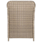 vidaXL Gartenstühle mit Polstern 2 Stk. Poly Rattan Braun